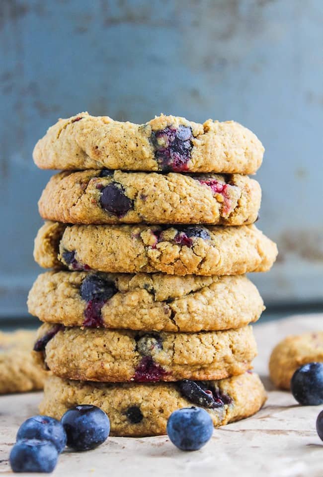 Blueberry oatmeal cookies vegan