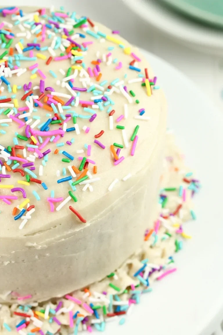 Vegan funfetti cake for plant-based birthdays!