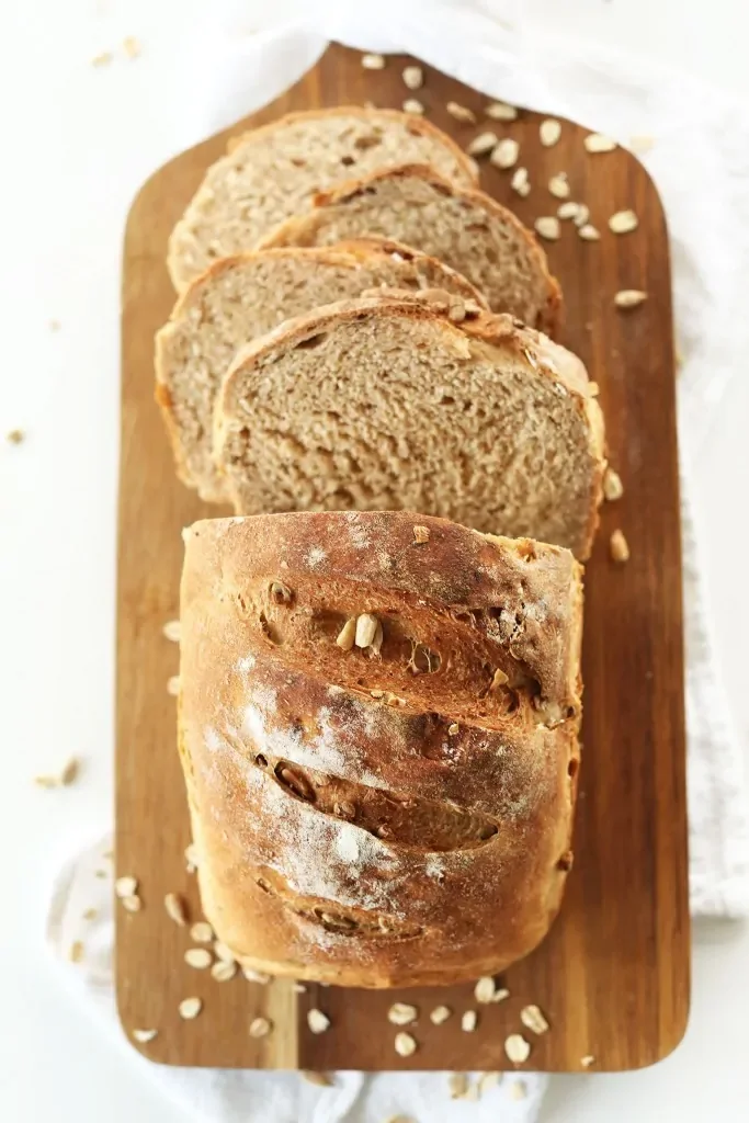 Whole grain vegan bread loaf