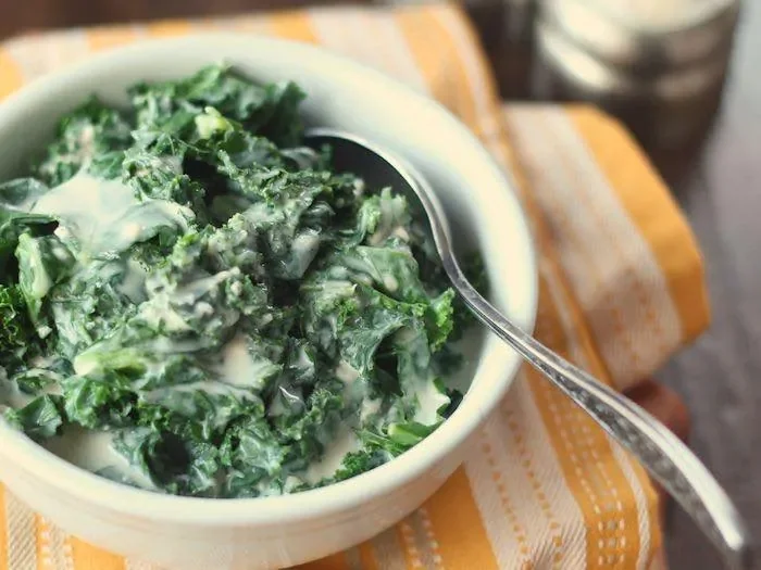 creamy vegan kale side dish