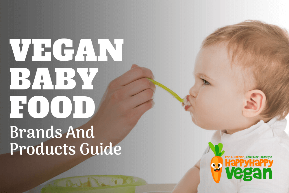 vegan baby food featured image with infant being spoon fed by mother